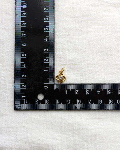 13mm Knot with Zircon PVD Charm, CH420