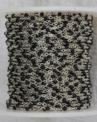 1.7mm Flat Cable Chain with Black Dots, G75, S75