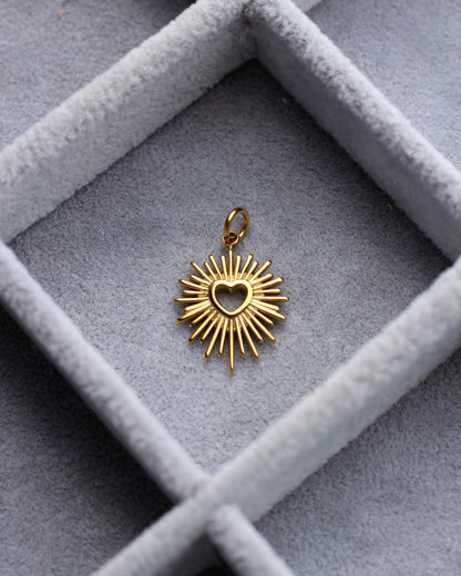 23mm Bursting Heart PVD Charm, CH427