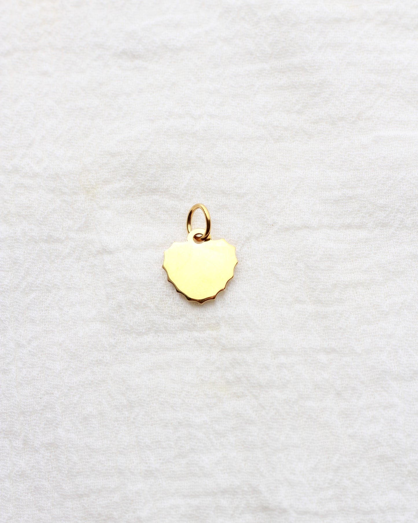 14mm Sunburst Heart PVD Charm, CH426