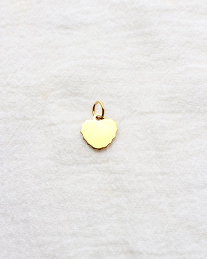 14mm Sunburst Heart PVD Charm, CH426
