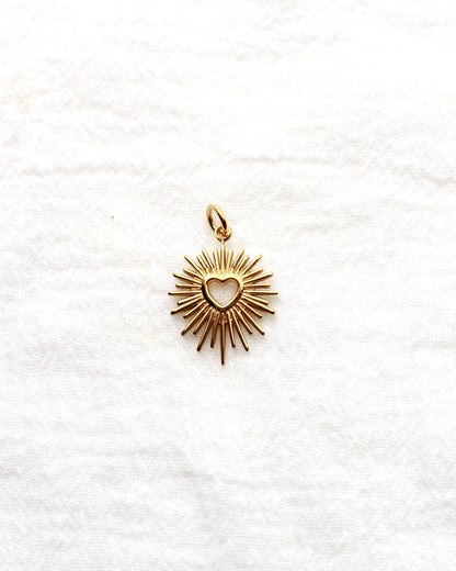 23mm Bursting Heart PVD Charm, CH427