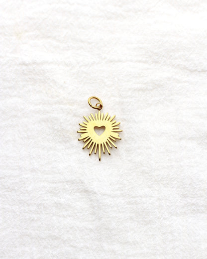 23mm Bursting Heart PVD Charm, CH427