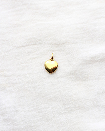 13mm Heart with Rhinestone Outline PVD Charm, CH433