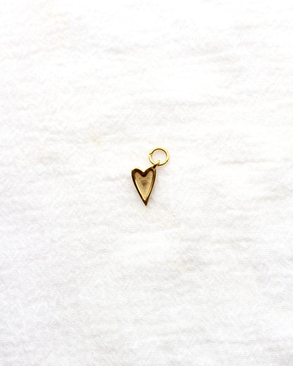 14mm Rhinestone Heart PVD Charm, CH429