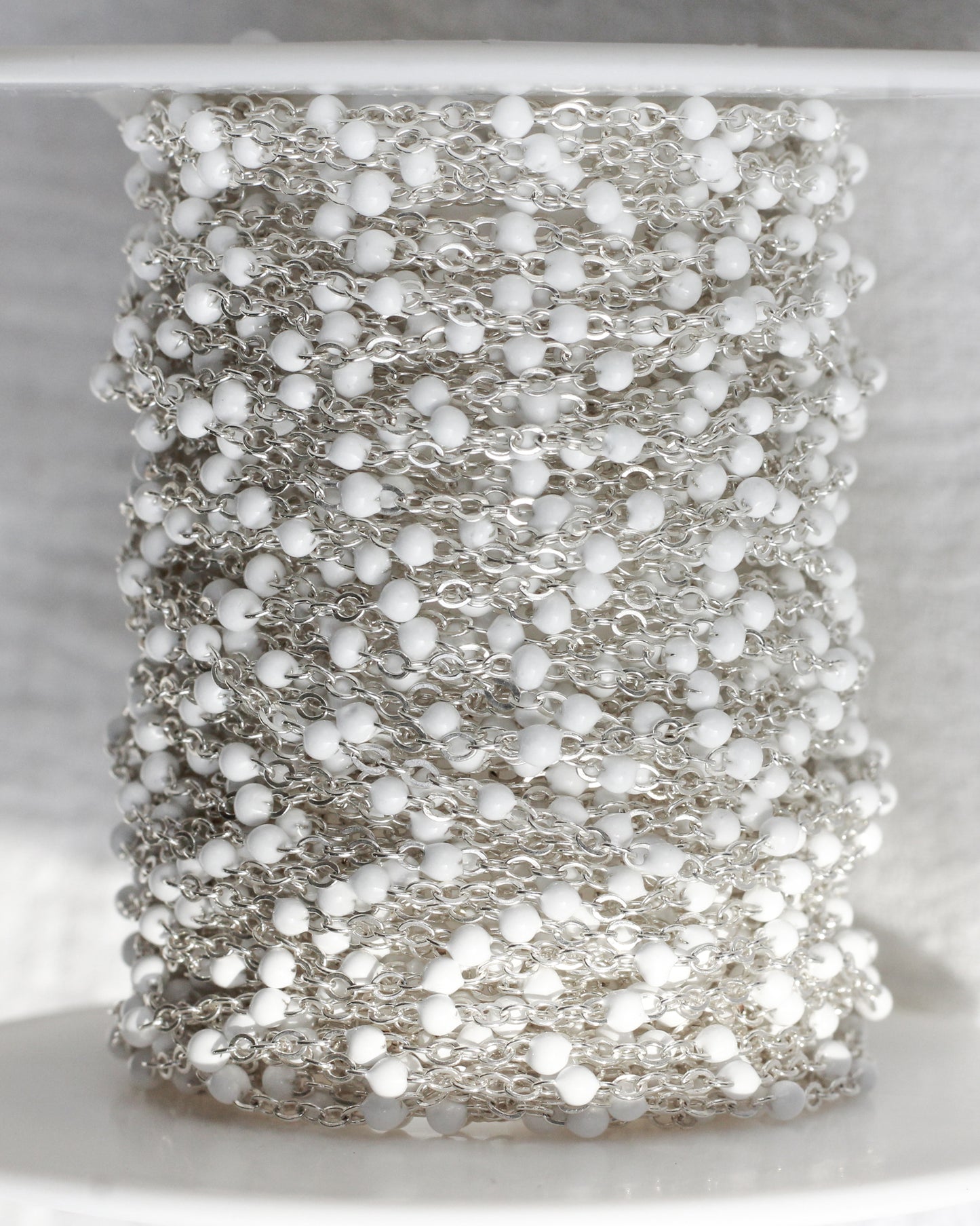 1.7mm Flat Cable Chain with White Dots, G72, S72