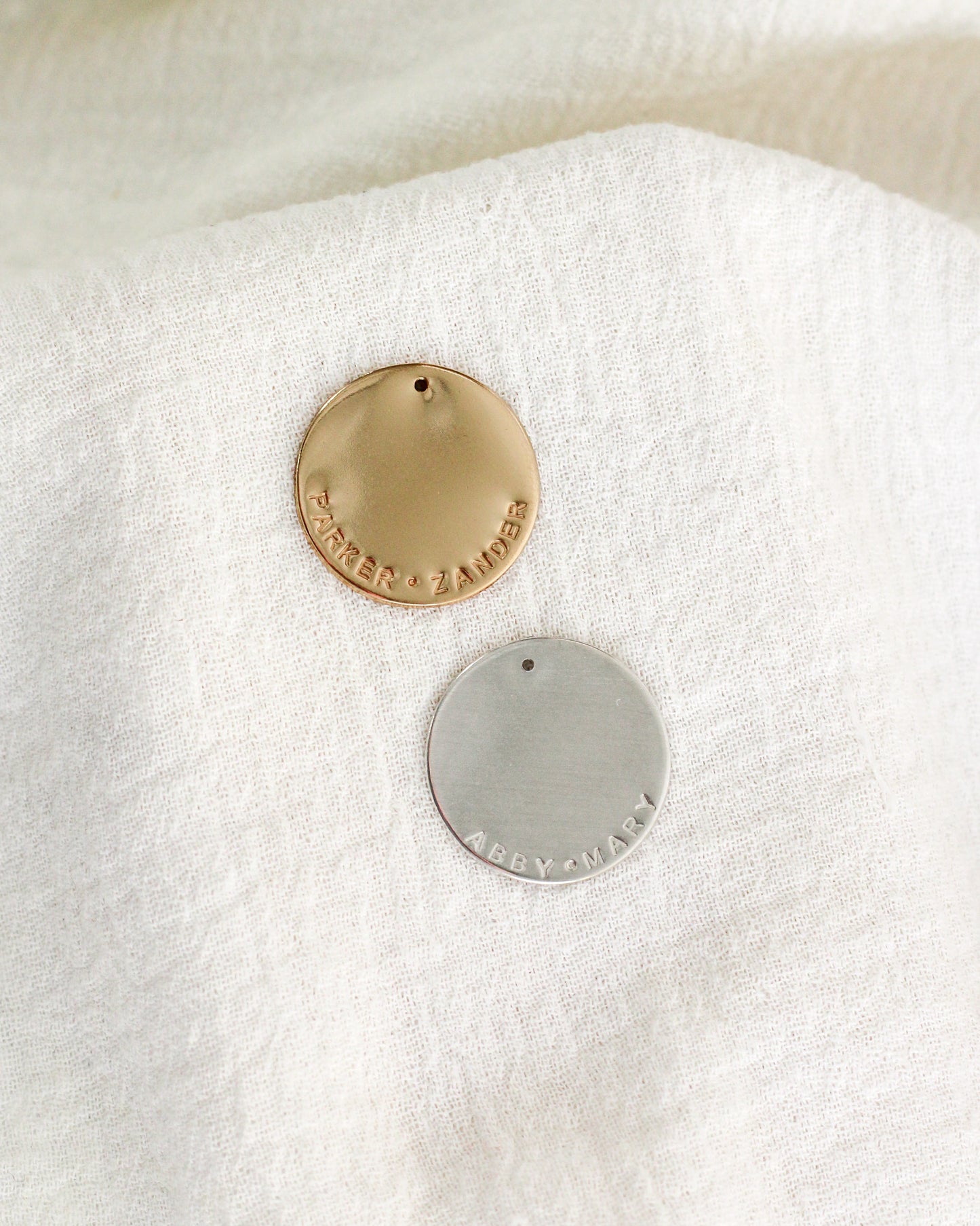 22mm Custom Circle Outer Text Charm, CH194