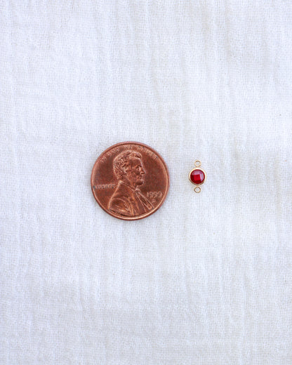 4mm Genuine Birthstone Connectors, CN348