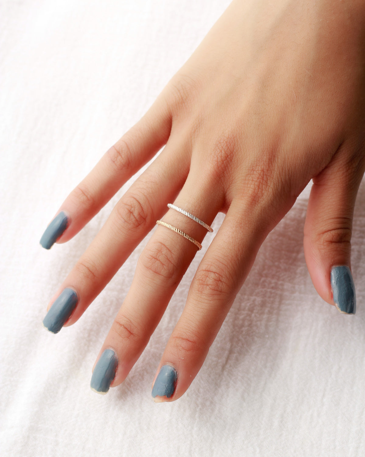 1.4mm Sparkly PJ Cuff Ring, R73