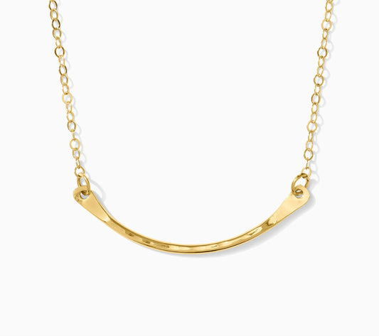 16" Hammered Arc Necklace, N92