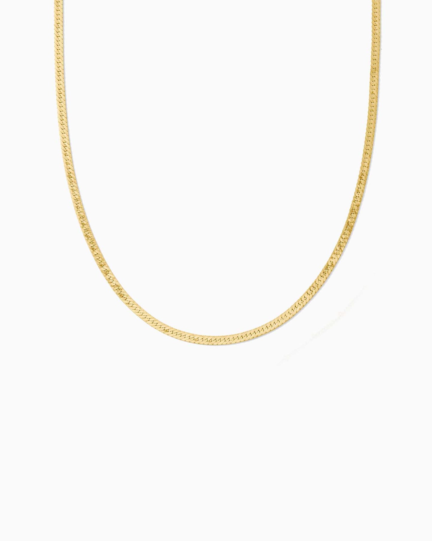 18" 2.4mm Flat Herringbone Necklace Chain, NC16