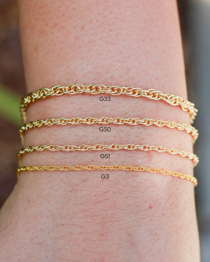 2mm Rope Chain, G51, S51