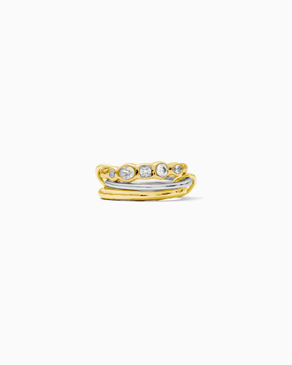 Mixed Metal Cubic Zirconia Stacking Ring, R55
