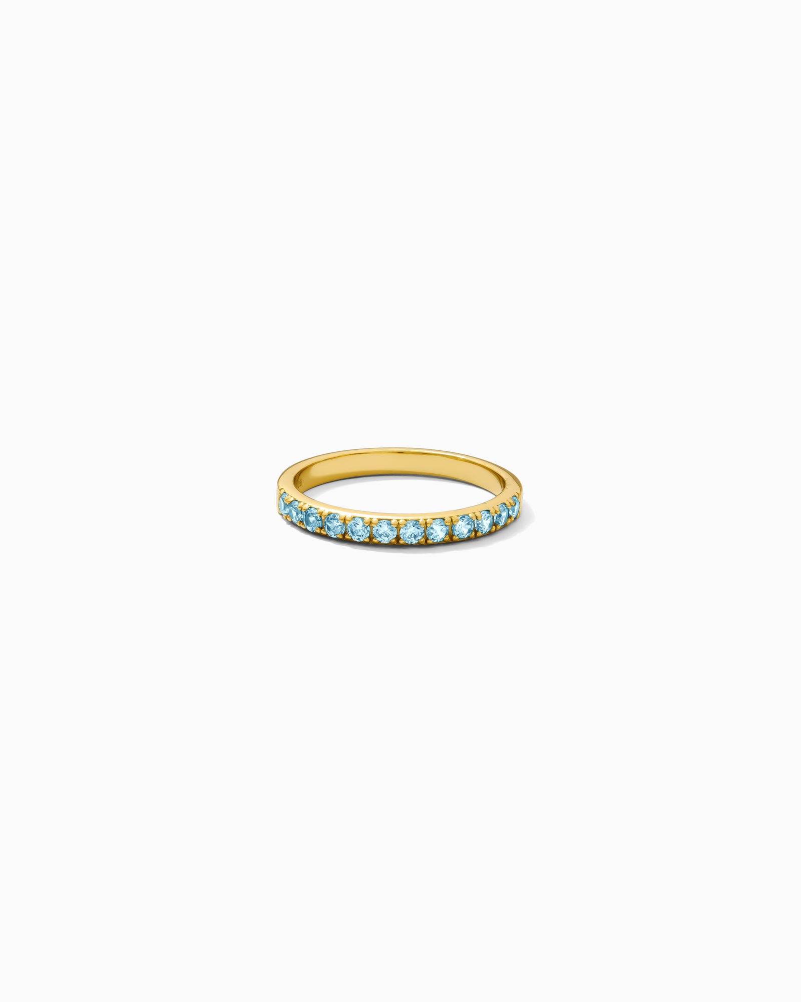 March Birthstone Ring – Light Aquamarine CZ, R60