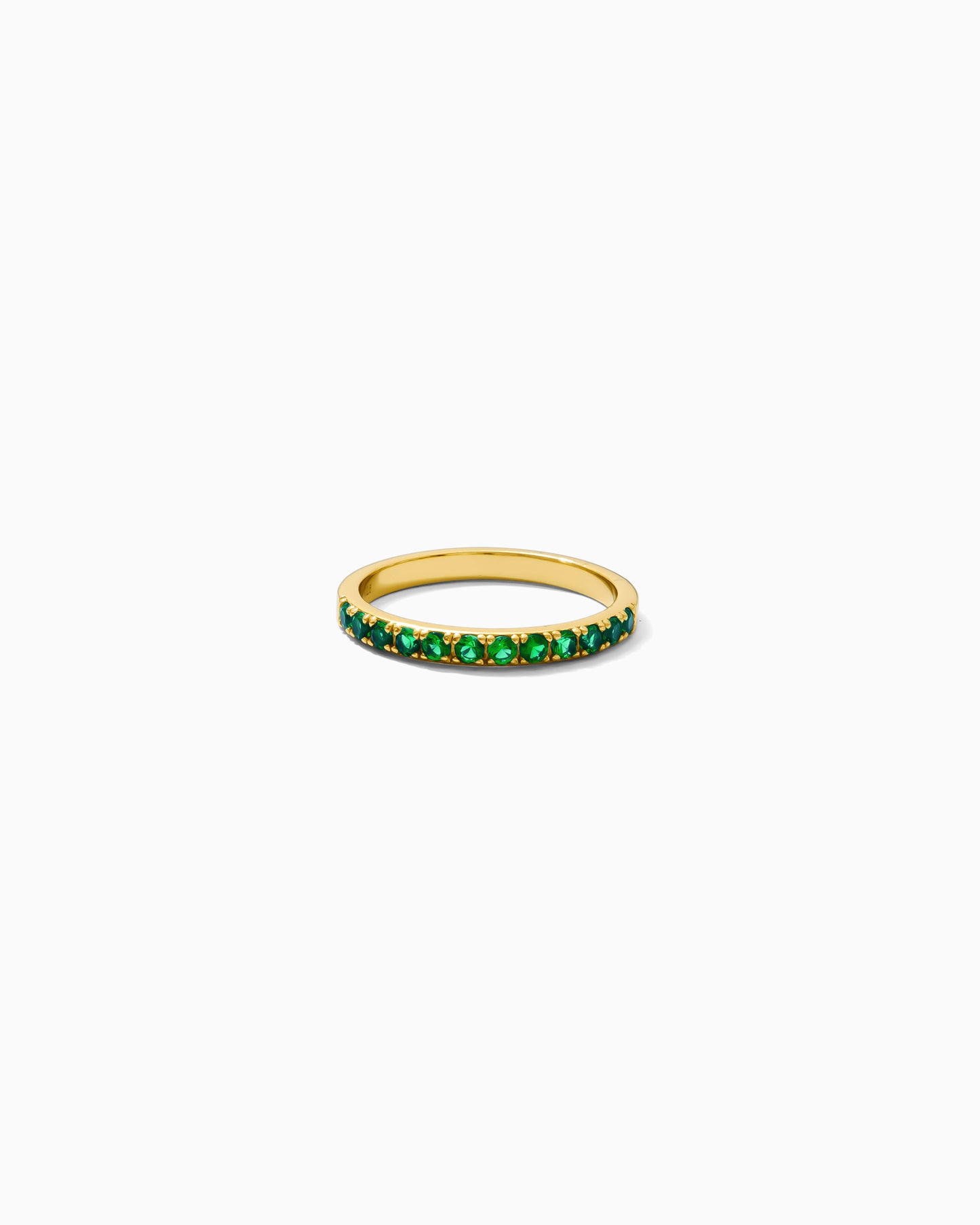May Birthstone Ring – Emerald Nano Gem, R62