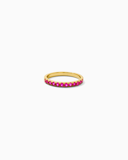 July Birthstone Ring – Synthetic Corundum Ruby, R64