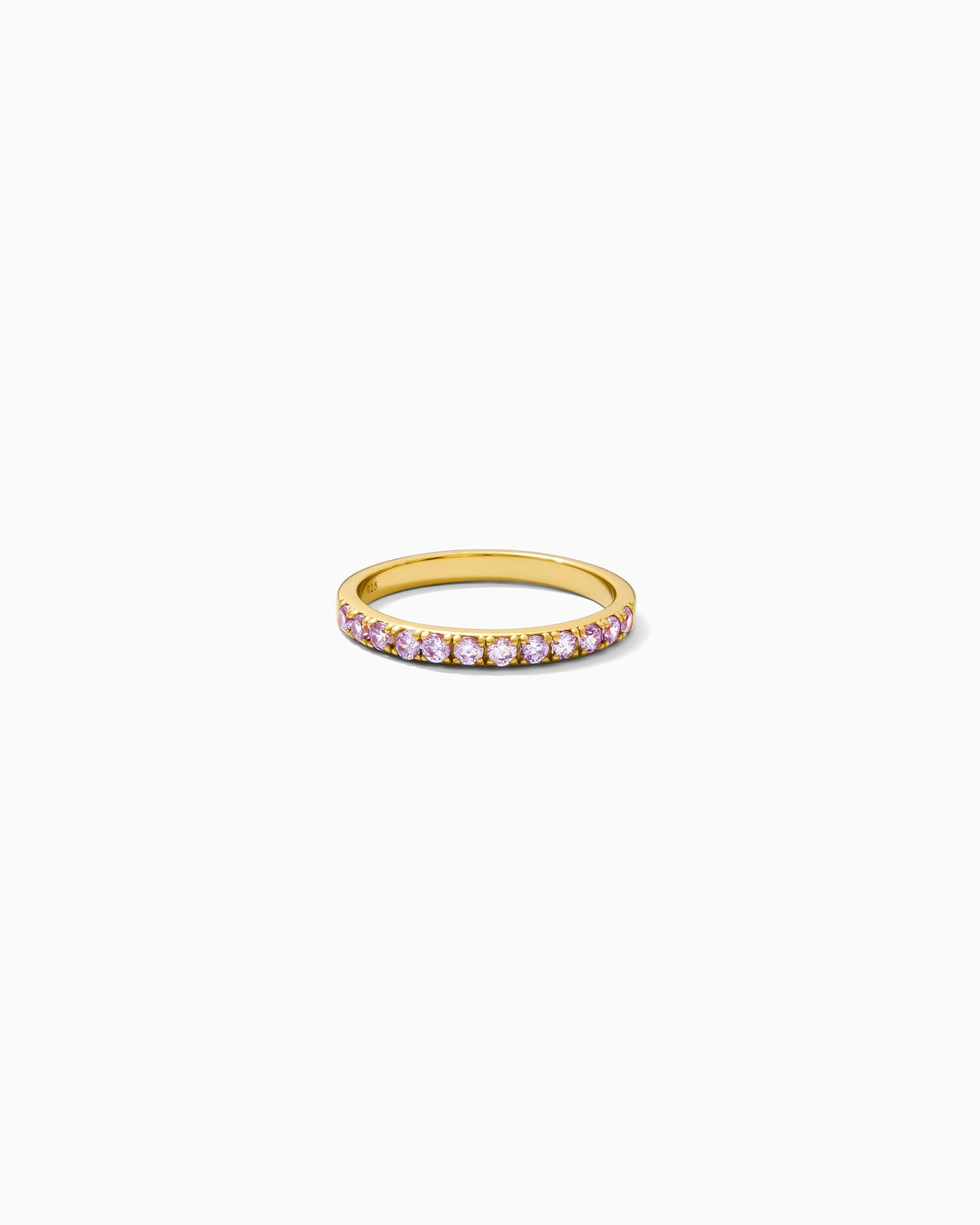 October Birthstone Ring – Pink CZ, R67
