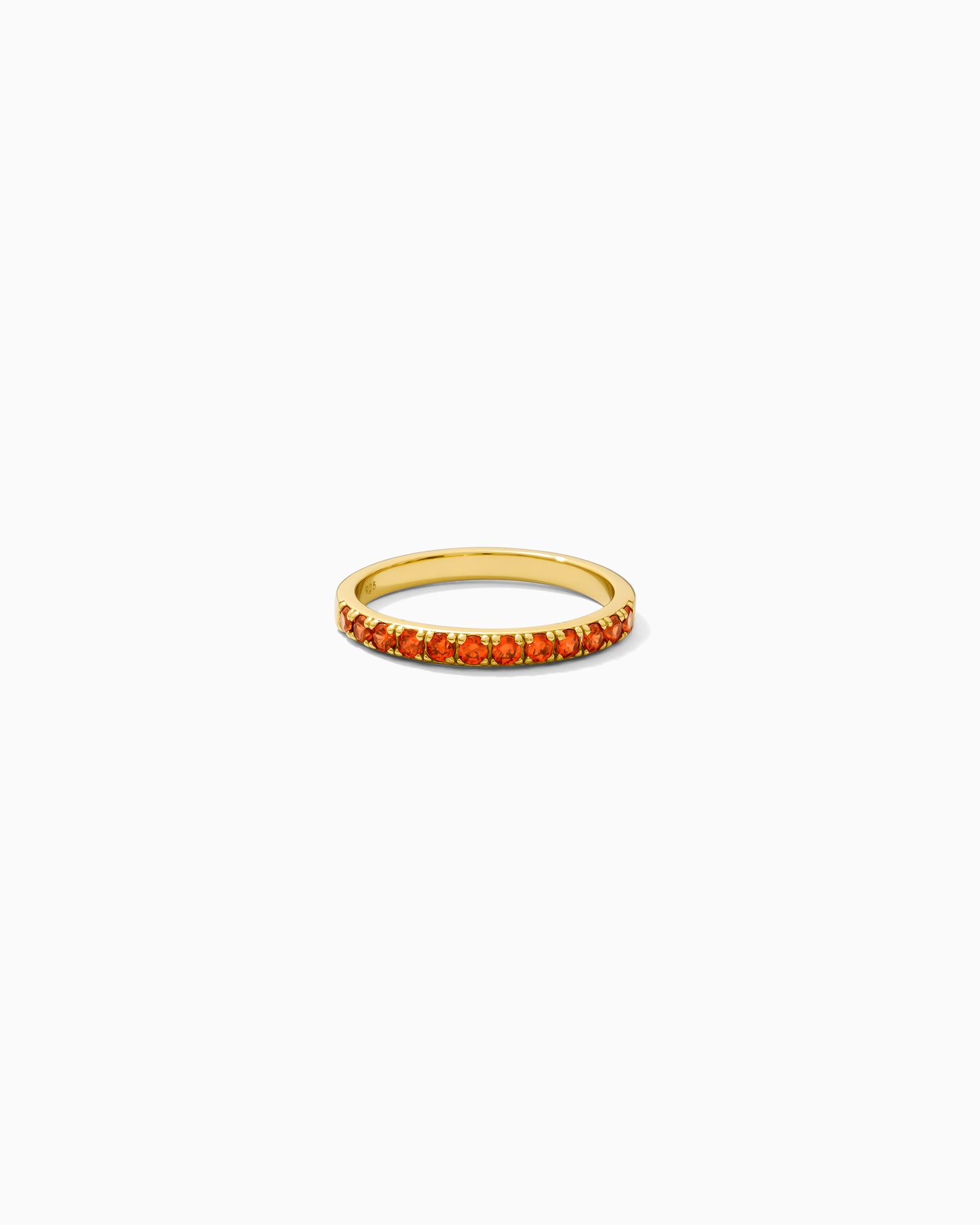 November Birthstone Ring – Orange CZ, R68
