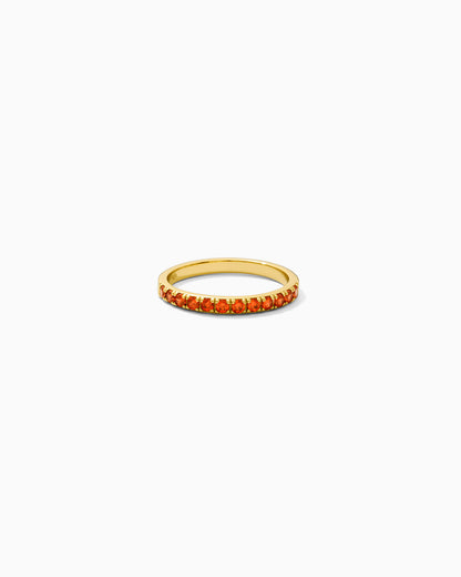 November Birthstone Ring – Orange CZ, R68