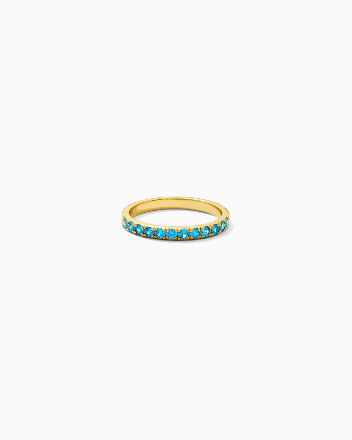 December Birthstone Ring – Blue Zircon CZ, R69