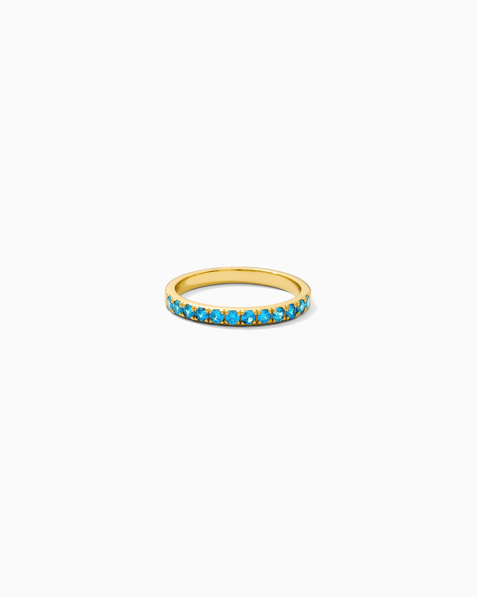 December Birthstone Ring – Blue Zircon CZ, R69