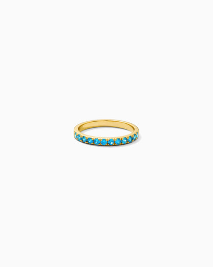 December Birthstone Ring – Blue Zircon CZ, R69