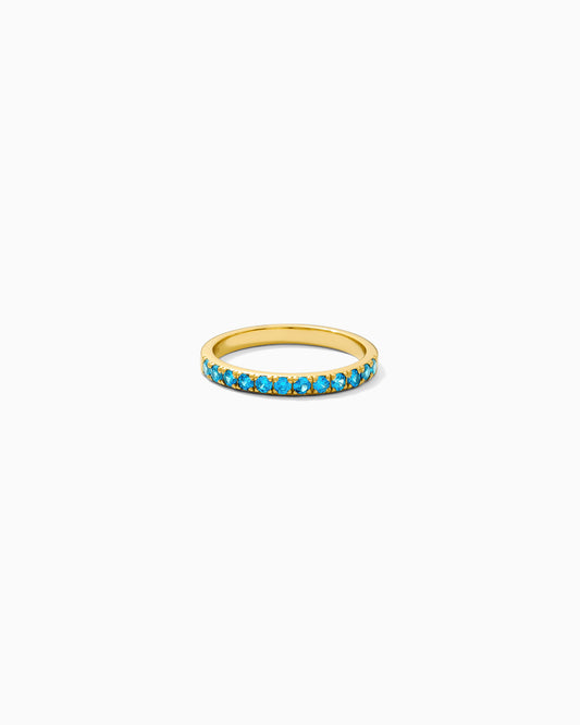 December Birthstone Ring – Blue Zircon CZ, R69