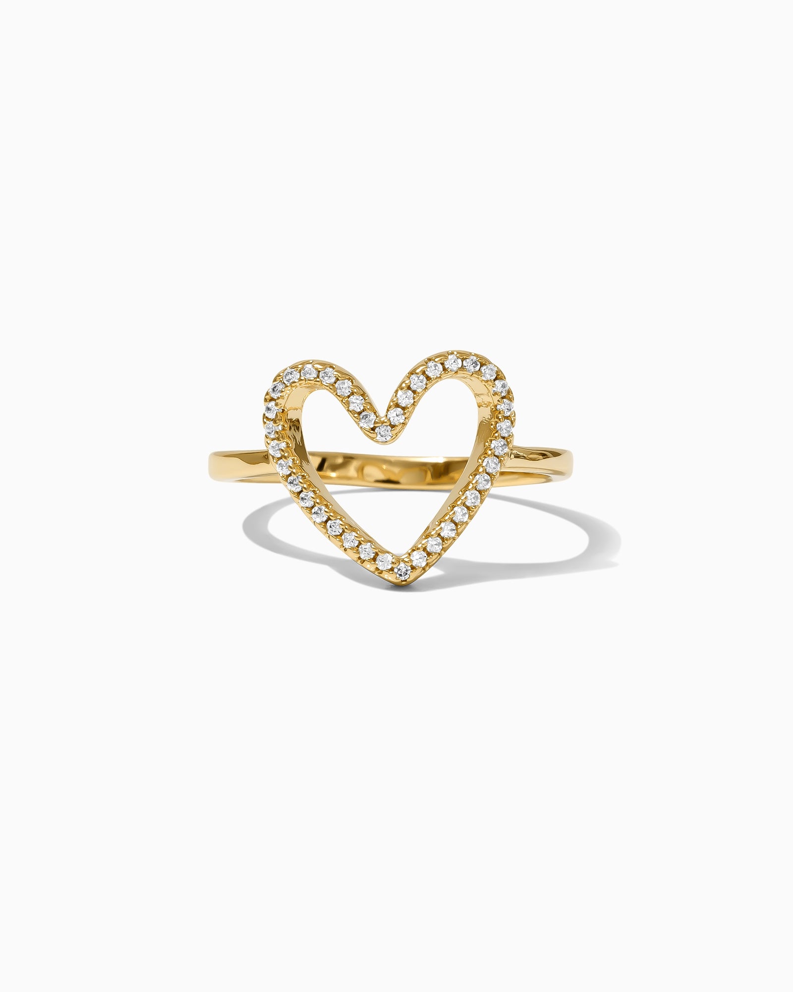 Open Heart Pave Ring, R43