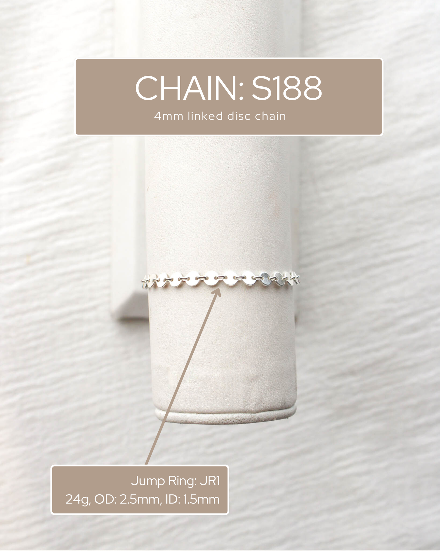 4mm Linked Disc Chain, S188, G188