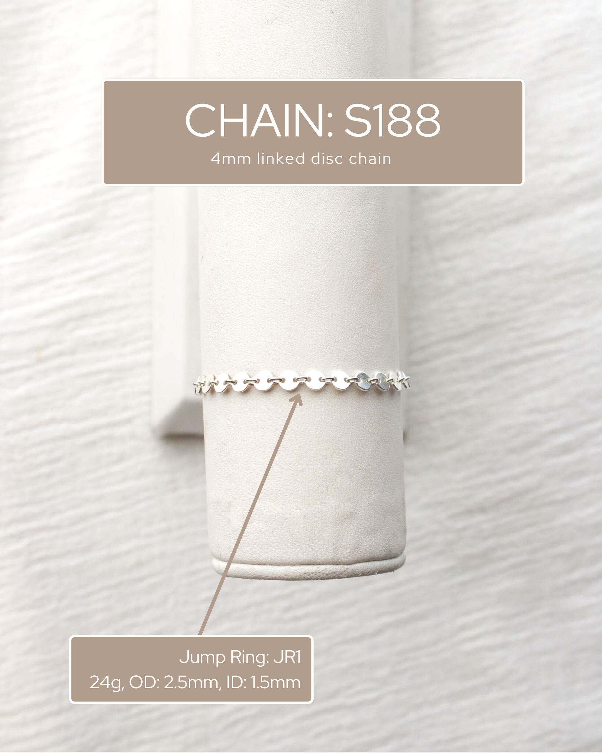4mm Linked Disc Chain, S188, G188