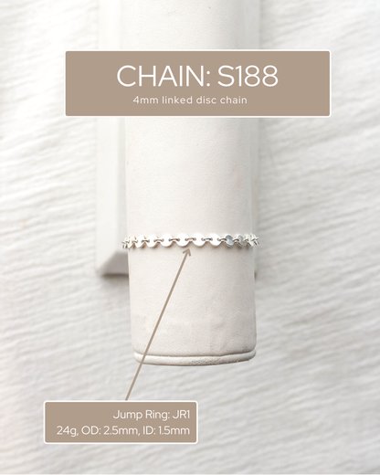 4mm Linked Disc Chain, S188, G188