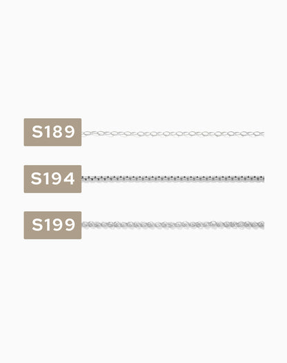 2 inch chain sample, .925 sterling silver, S78-S215, CSP200-7