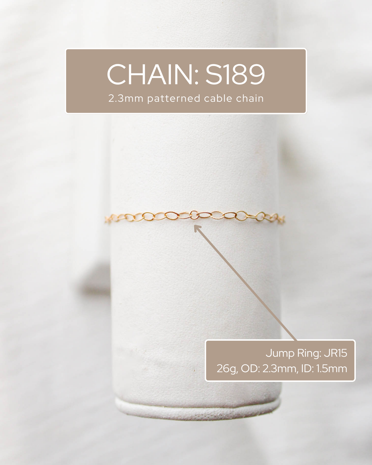 2.3mm Patterned Cable Chain, S189, G189
