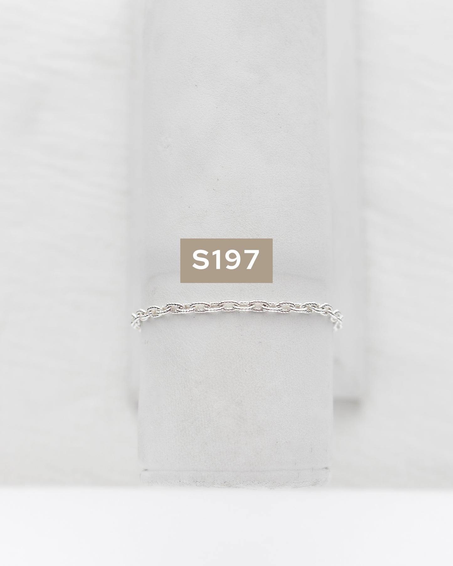 2 inch chain sample, .925 sterling silver, S78-S215, CSP200-7