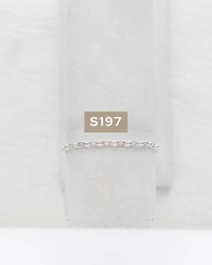 2 inch chain sample, .925 sterling silver, S78-S215, CSP200-7