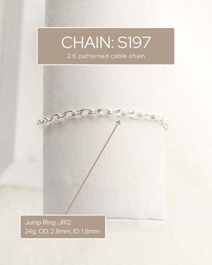 2.6mm Patterned Cable Chain, S197