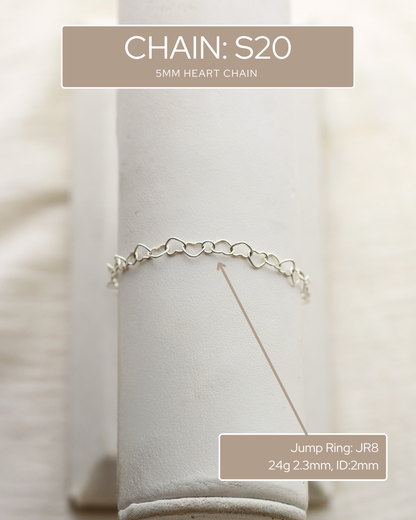 5mm Heart Chain, S20