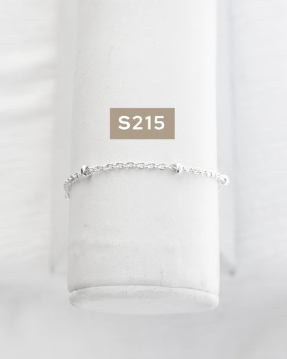 2 inch chain sample, .925 sterling silver, S78-S215, CSP200-7