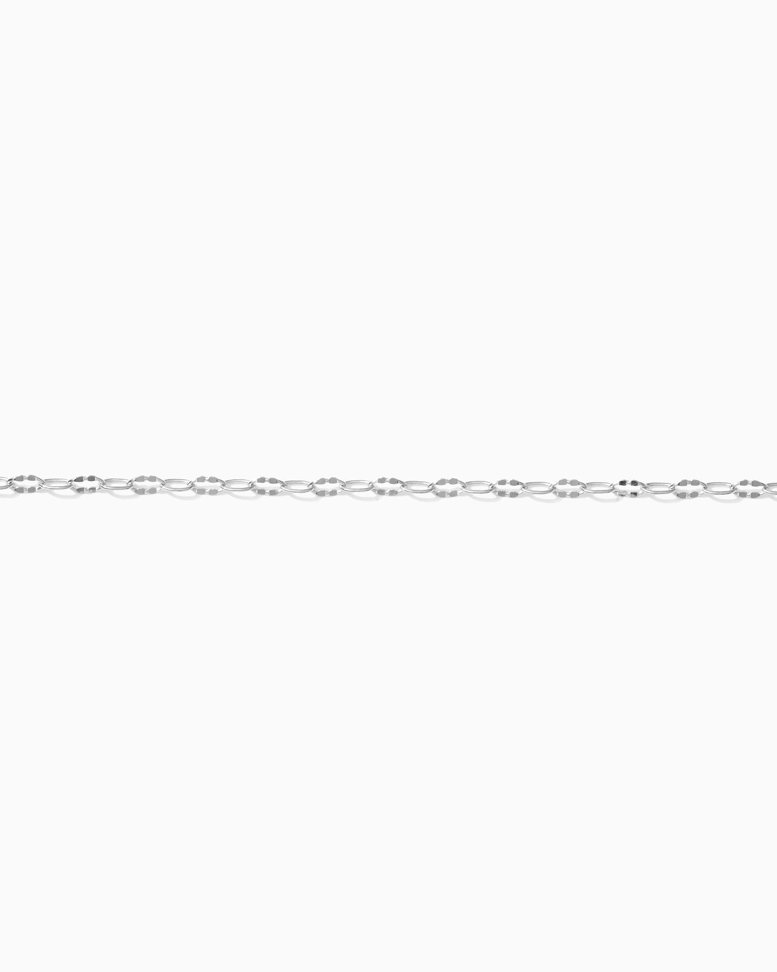 2mm Alternate Dapped Paperclip Chain, S235, G235