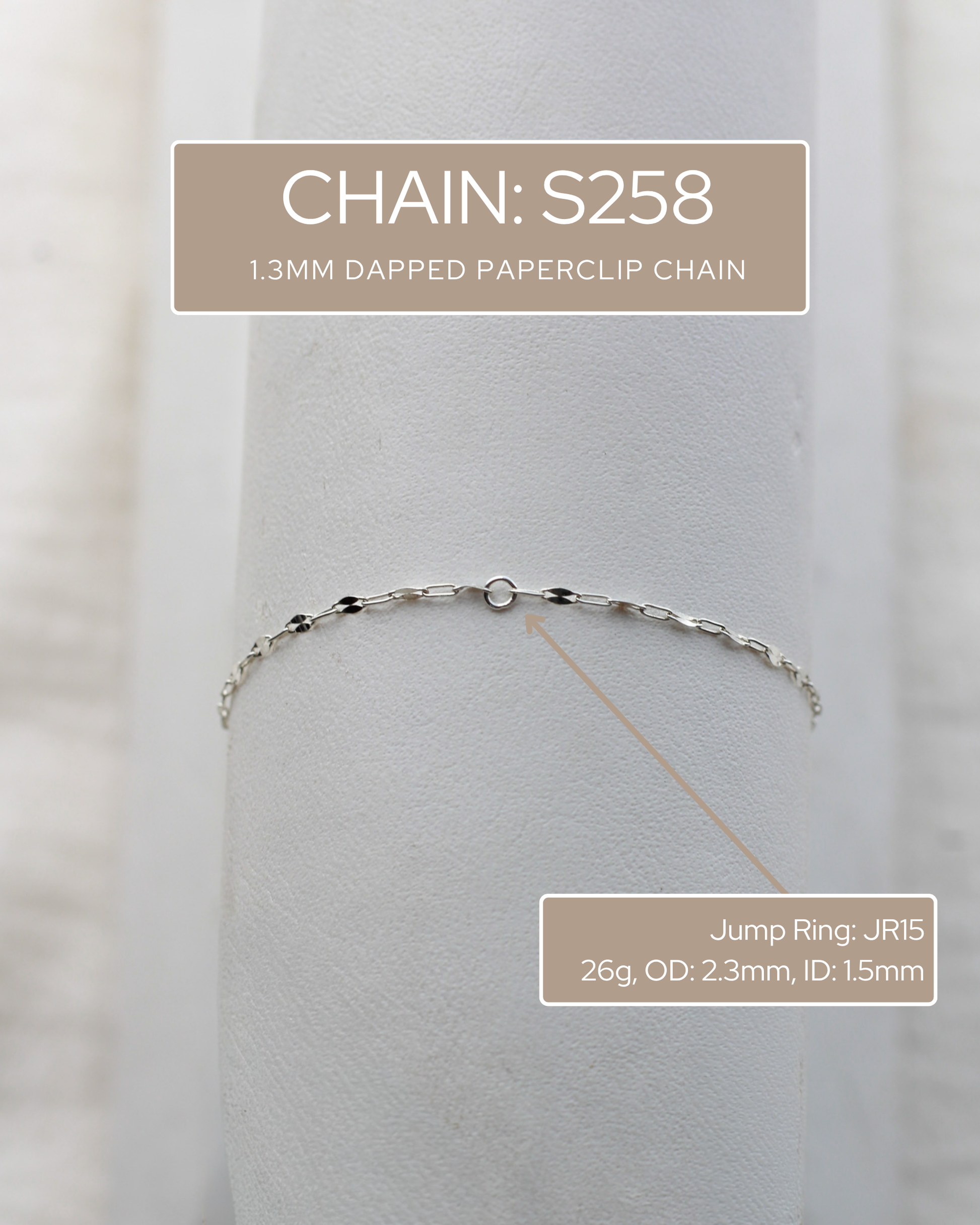 1.3mm Dapped Chain, S258