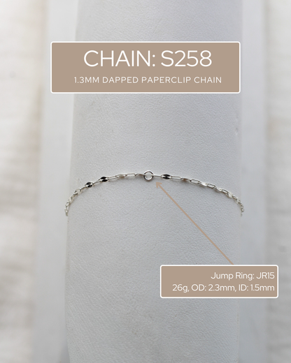 1.3mm Dapped Chain, S258