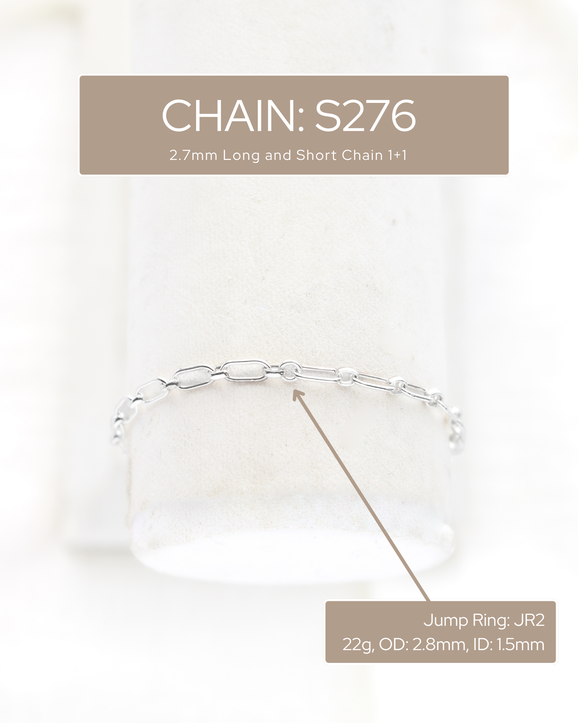 2.7mm Long and Short Chain 1+1, S276