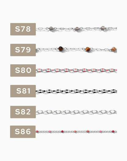 2 inch chain sample, .925 sterling silver, S78-S215, CSP200-7