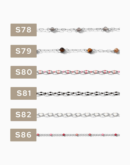 2 inch chain sample, .925 sterling silver, S78-S215, CSP200-7