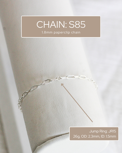 1.75mm Paperclip Chain, S85