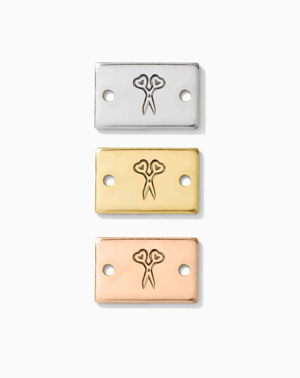 Scissors With Hearts Mini Bar Connector, SCN508