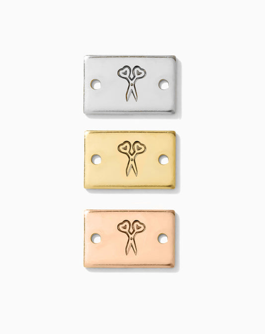 Scissors With Hearts Mini Bar Connector, SCN508