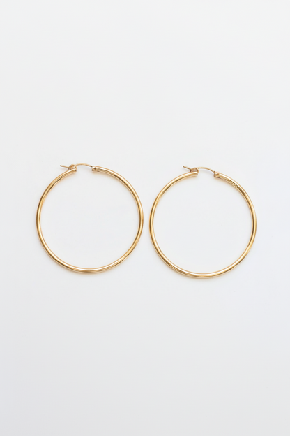 50mm Hoop Earrings, E40