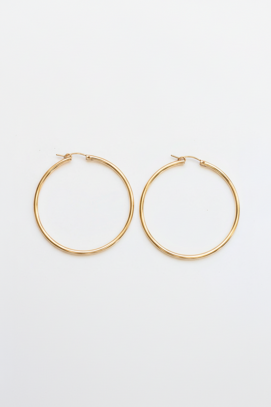 50mm Hoop Earrings, E40