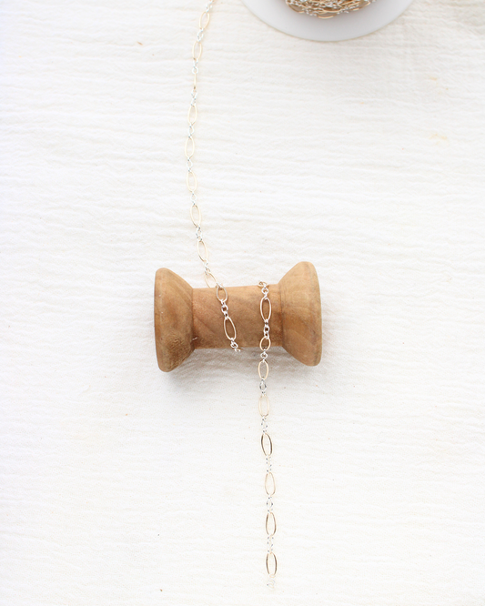 3mm Long and Short Mixed Metal Chain, M190